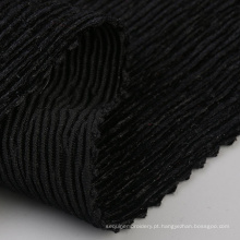 Pátio de tecido de veludo triturado de poliéster preto macio de poliéster preto